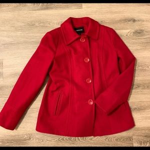 London Fog Red Pea Coat
